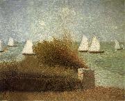 Georges Seurat The Sail boat Spain oil painting artist